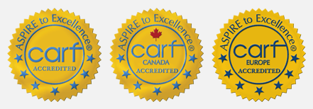 CARF Accredited — ASPIRE to Excellence